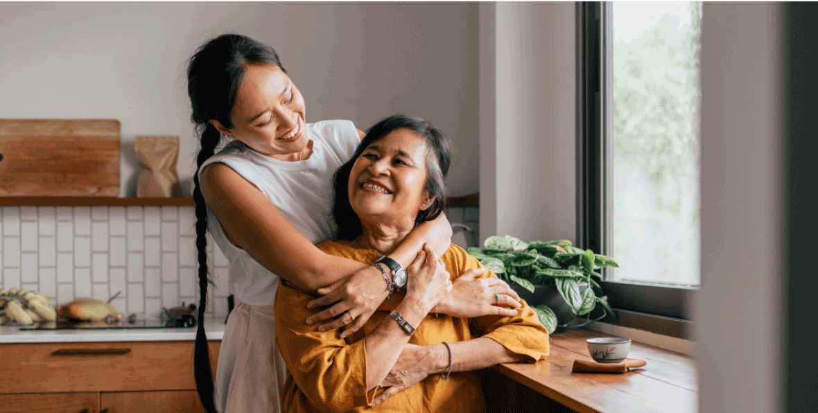 Mom enjoying quality time with daughter