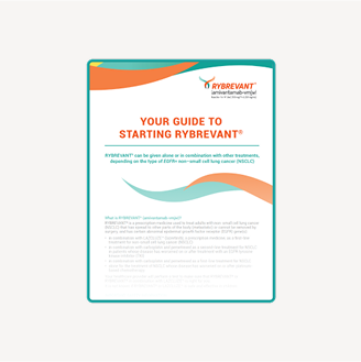 1st treatment of NSCLC with common EGFR mutations with RYBREVANT® + LAZCLUZE™ brochure thumbnail